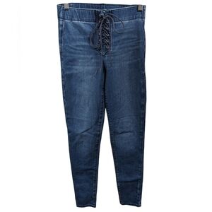 American Eagle 360 Stretch Lace Up Hi Rise Pull On Jegging Sz 0R